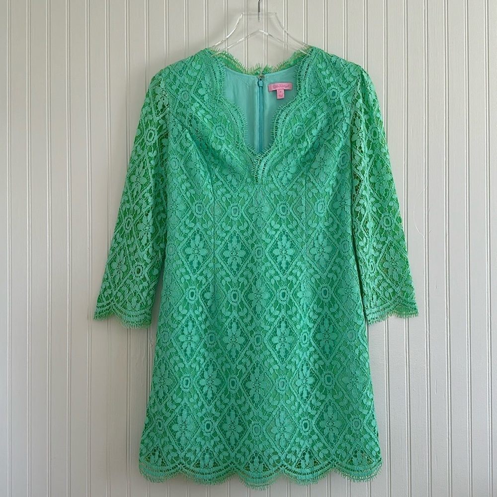 Lilly Pulitzer Meryl Long Sleeve Lace V-Neck Dress